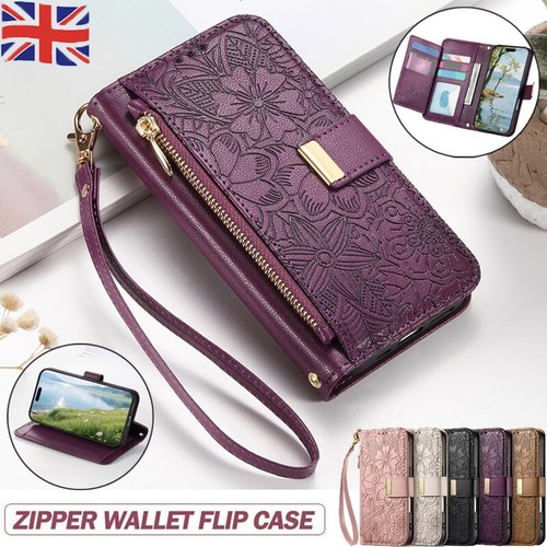 Zipper wallet case leather - zipper,